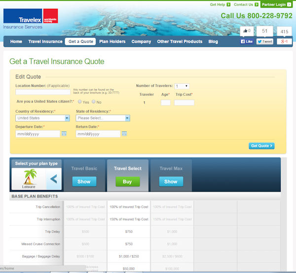 Travelex Insurance Compare